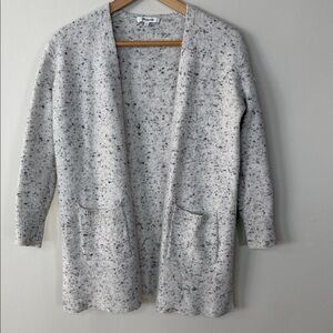 Madewell Cream Speckled Cardigan